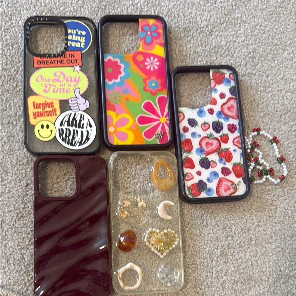Casetify Red and White Protective Phone Cases